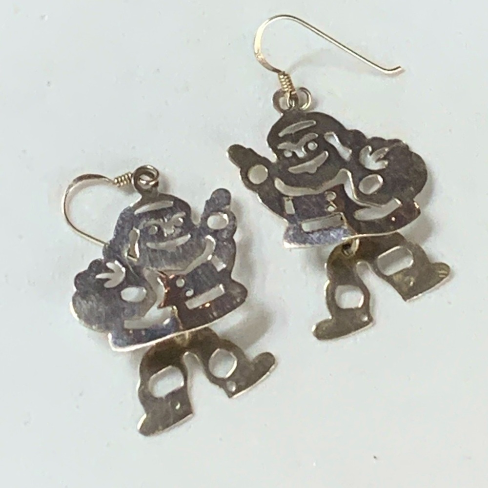 NOT Silpada Sterling Silver Santa Dangle wire earrings soooo cute & lightweight